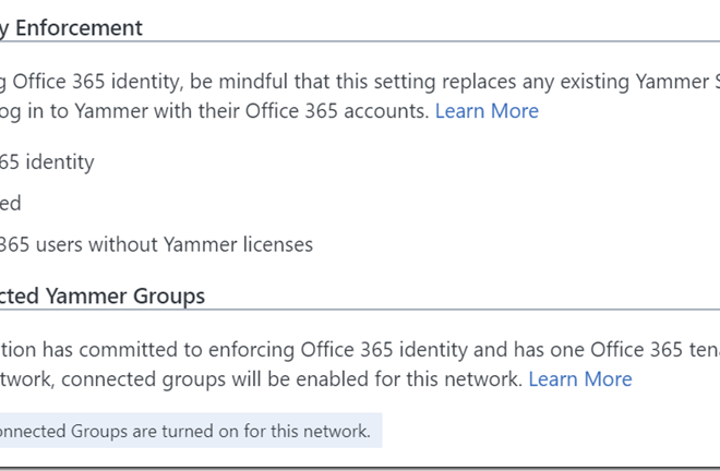 Yammer mit O365 verknüpfen