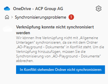 Verknüpfung ins OneDrive – Fluch oder Segen ?