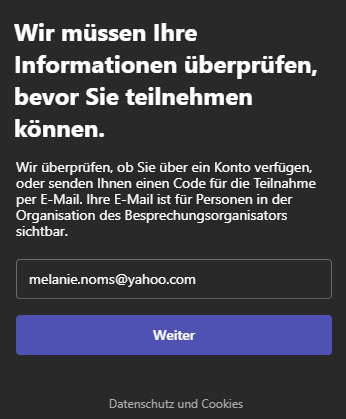 Anonyme Teilnehmer im Team Meeting verifizieren